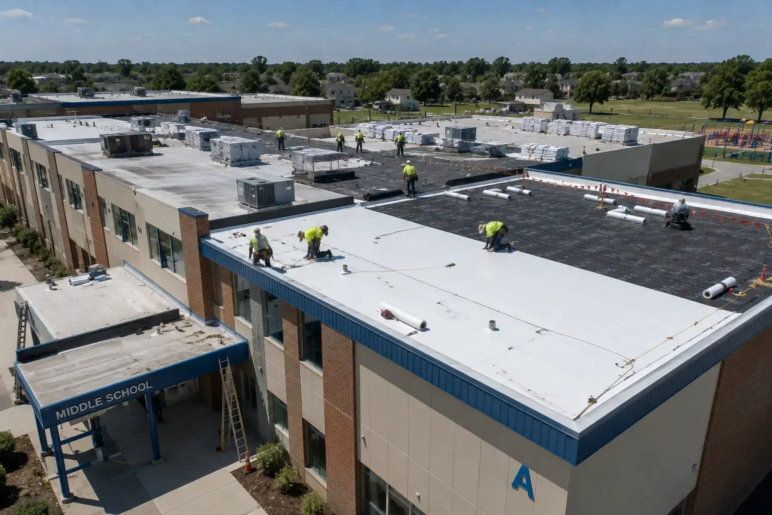 Commercial metal roof Orange County building