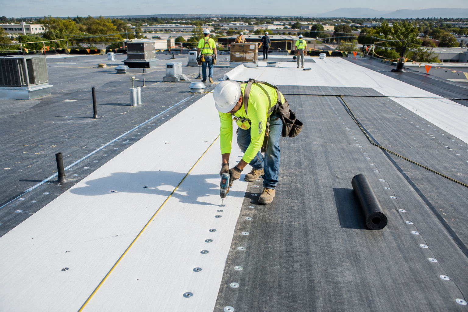 Commercial metal roof installation Orange County